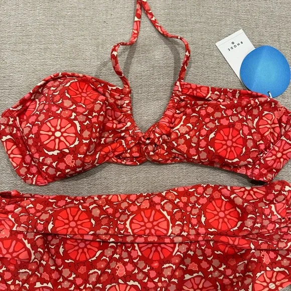 Rhode x Target Floral Print High Waist Bikini Bottom and Top- NEW WITH TAGS - Picture 6 of 11
